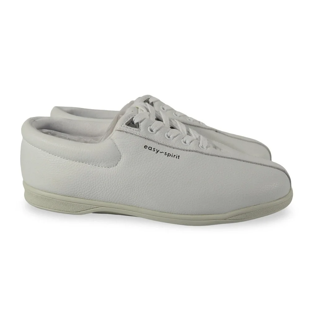 Easy Spirit AP1 Leather Casual Sneakers Womens‎ 9.5WW White Walking Shoes ESAP1
